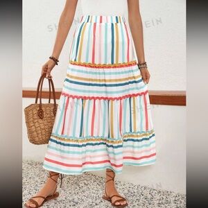 Striped Maxi Skirt
